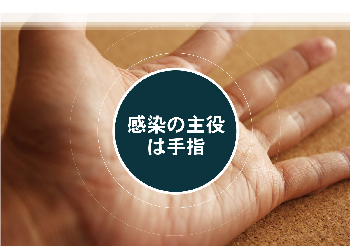 感染の主役は手指