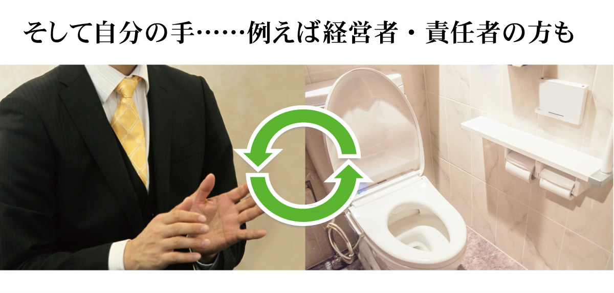 そして自分の手、例えば経営者・責任者の方も